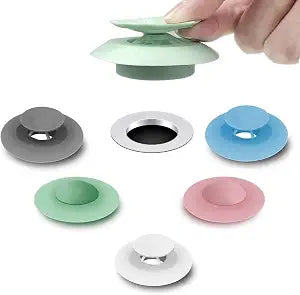 Bathtub Drain Stopper, 5 Pack Silicone Tub Stopper & Hair Catcher