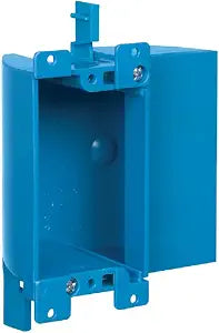 Carlon B117RSW Work Outlet Box, 1 Gang, 3.64-Inch Length by 4.07-Inch Width by 2-Inch Depth, Blue