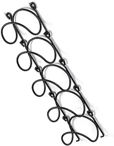 Wall Wine Rack, Wall Mount Wine Rack Wrought Iron Metal Towel Rack Wall Mounted Wine Rack Towel Shelf Towel Holder for Cafe Home Bathroom