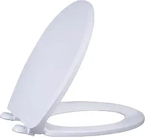 VICAR M-200 Slow Close Round Toilet Seat No Slam, Easy Clean, Durable Plastic, White
