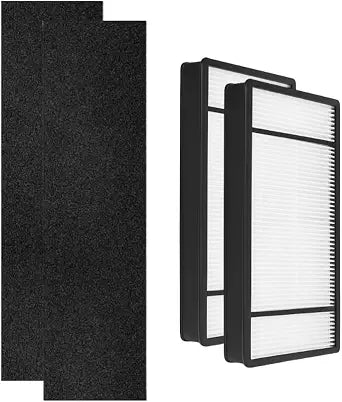 Nispira HHT055 HRF-H1 HEPA Replacement Filter H + Carbon Pre Filter B Compatible with Honeywell HRF-H2 HRF-B1 Air Purifier Model HPA050, HPA150, HPA060, HPA160, HHT155, 2 Sets