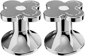 Mikikit 2pcs Toilet Button Pusher Flower Shape Flush Button for Toilet Water Tank Easy Installation Bathroom Accessory