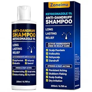 Ketoconazole 1% Anti-Dandruff Shampoo Itchy Scalp Flake Control 200ml