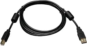 Tripp Lite USB 2.0 Hi-Speed A/B Cable with Ferrite Chokes (M/M) 6-ft. (U023-006), Black