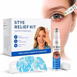 Stye Eye Treatment 2 Kits-Eye Stye Relief Serum & 10 Pcs Stye Eye Compress