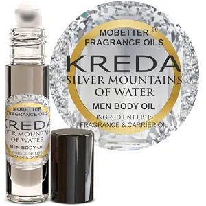 MOBETTER FRAGRANCE OILS Kreda Silver Mountains of Water Men Fragrance Body Oil
