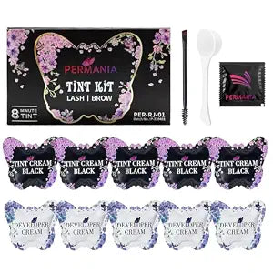 PERMANIA Lash Color Kit, Instant Natural Black Eyebrow Lasts up to 4 Weeks