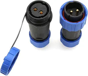 TY16 2 Pin Male Female Plug Socket, Screw Terminal Bulkhead Waterproof Connector, in-line, for Electrical Power Outdoor Device 16A 380V
