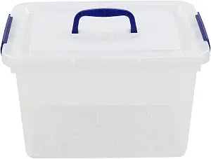 Wekioger Versatile Organizer Bin with Lid, 12 Quart Latching Box, Set of 1