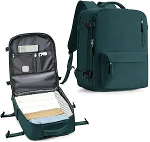 WONHOX Large Travel Backpack Women,Carry On Backpack Flight Approved 18x14x8 inches Bag Spirit Airlines Personal ltem,College Sports Hiking Rucksack Laptop Blackpack mochila de viaje,PeacockBlue