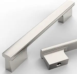 Asidrama 10 Pack 5 Inch(128mm) Brushed Satin Nickel Cabinet Pulls Kitchen Cabinet Handles Satin Nickel Cabinet Pulls Cabinet Hardware for Cupboard Drawer