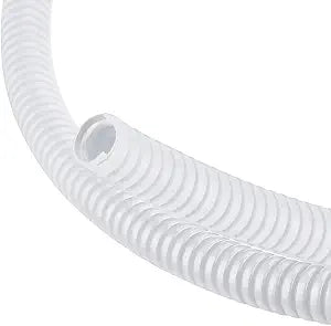 1/4 Inch x 24.6 ft Wire Loom Split Tubing Guard Plastic, White