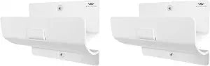 Ladder Hangers for Garage Wall - White Set of 2 Wall Mount Step Ladder Hook