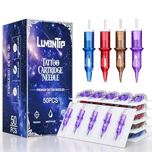 50PCS Tattoo Cartridge Needles, #12 RL/RS/RM/M1 for Tattoo Artists