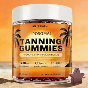 Tanning Gummies, Liposomal Self Tan for Women with Astaxanthin, 60 Servings