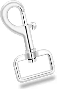 12 Pack Metal Swivel Snap Hooks 1 Inch Swivel Bolt Snap Heavy Duty Dog Leash Spring Hook Purse Chain Buckle Clips Hardware for Straps Dog Collar Harness - Silver