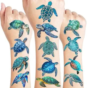 96PCS Ocean Turtle Temporary Tattoos 8 Sheets