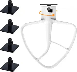 4 Pack Stand Mixer Attachment Holders, Food Mixer Accessories Hooks Compatible with Kitchenaid All Stand Mixer Attachment for Storing Flex Edge Beater, Egg Stirrer, Dough Hook, More Accessories