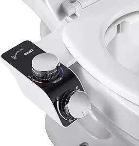Self Cleaning Retractable Non Electric Dual Hidden Nozzle Bidet Attachment for Toilet Seat with Warm Water Jet Spray for Toilet Bathroom Bidet Toilet Sprayer Adjustable Water Pressure