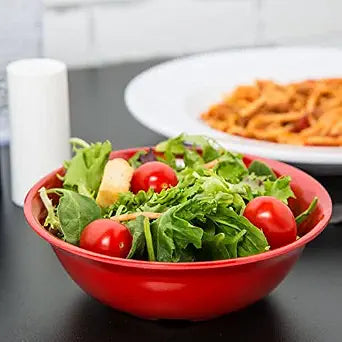 G.E.T. M-810-RSP-EC Round Melamine Cereal Bowl, 24 Ounces, Red (Set of 4)