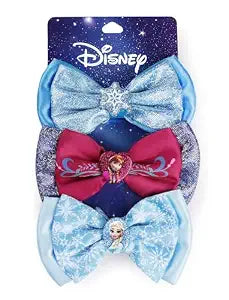 Disney Frozen Scrunchies for Girls Hair Bows Glitter Satin Hair Ties