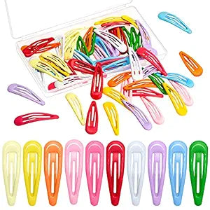 Gingbiss 2In Snap Hair Clips for Girls Women, No-slip Metal Small Barrettes
