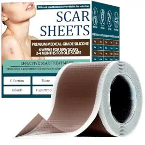 Brown Silicone Scar Tape Roll for Dark Skin Tones - Reusable Scar Sheets