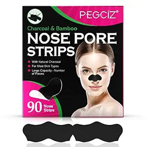 Charcoal Nose Strips for Blackheads, 90 Pcs Bamboo Deep Cleansing Pore Strips