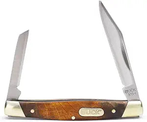 Buck Knives 375 Deuce 2-Blade Folding Pocket Knife, Burlwood, 0.7 oz