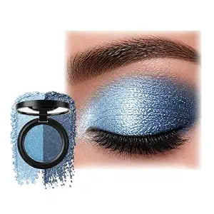 Shimmer Eyeshadow Palette Duo,Long Lasting Eye Shadow(#05 Starry Blue)