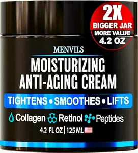 Mens Face Moisturizer Cream - Anti-Aging & Wrinkle Cream, Non-Greasy 4.2 OZ