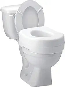 Carex Toilet Seat Riser, 5 Inch, Toilet Seat Risers for Seniors, Raised Toilet Seat, Supports 300lbs, Slip-Resistant, Toilet Riser, Elevated Toilet Seats