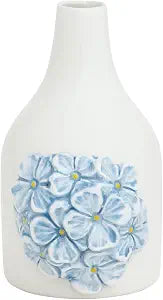 Mud Pie Ceramic Blue Hydrangea Vase