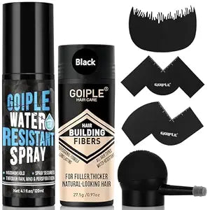 Hair Fiber Water Resistant Spray for Men Hair Fiber Holding Sprays for Black Hairs Extra Hold | Barber Enhancement Sprays for Hair & Beard- Hairline Enhancer & Volumizing Spray Barber Enhancement Card