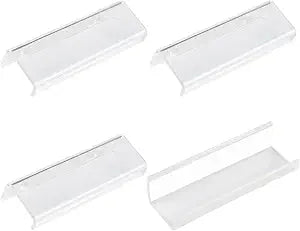 MOROBOR Finger Edge Pull, 4pcs Modern Style Drawer Handles with Screws Curved Acrylic Invisible Handle Adhesive Wardrobe Pull for Cabinet Hardware, 100mm/Transparent