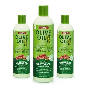 ORS Olive Oil Incredibly Rich Moisturizing Hair Lotion with Castor Oil 8.5 Ounces (Pack of 3)