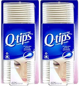 2 x Q-tips Cotton Swabs, 625 ct