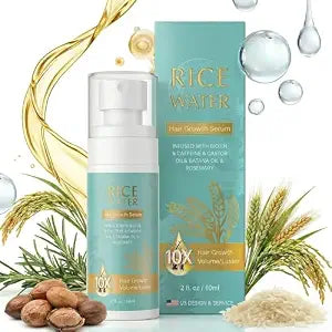 NEW Organic Batana Hair Growth Oil for Women Men- 100% Pure Formula Rosemary Batana Oil with Rice Water & Biotin Hair Serum - Non Greasy,for Thicker, Stronger Hair - 2 Fl Oz