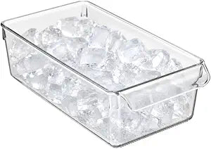 iDesign Linus Plastic Fridge and Freezer Storage Organizer Bin with Handle, Clear Container for Food, Drinks, Produce Organization, BPA-Free , 11.5" x 6" x 3.5", Clear