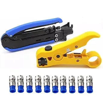 Gaobige Coaxial Compression Tool Coax Cable Crimper Kit for rg6 rg59