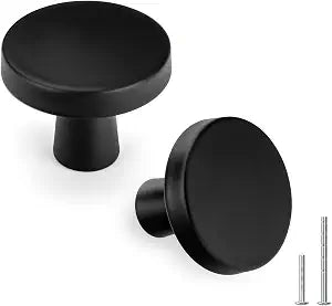 Goldenwarm 5 Pack Matte Black Cabinet Knobs for Kitchen Dresser Drawers
