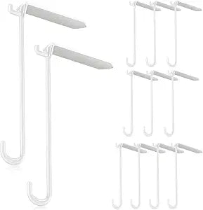 12 Pcs Patio Hooks 3 x 8 In Aluminum Patio String Light Hangers, 3 x 8 Inch