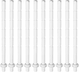 UKCOCO Toilet Push Button Rod Replacement 10 pcs Adjustable Flush Rods for Bathroom Toilet Tank Threaded Water Tank Parts 5.98 in