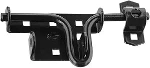 National Hardware N165-506 Slide Bolt Gate Latch, Black Steel, Outdoor