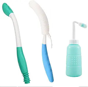 Butt Wiper Tool Set,Toilet Aids for Wiping Bottom, Long Handle Butt Wiper for People Ederly,Overweight,Pregnancy and Disabled,Surgery Recovery Items Wiping Aids for Toileting-3PCS