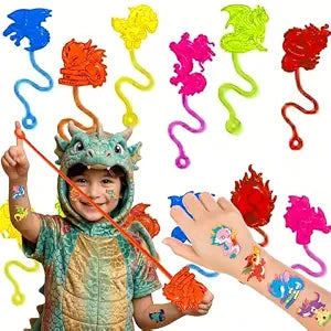 48 PCS Dragon Party Favors for Kids ��������� 24 Stick Hand