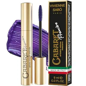 Vivienne Sab������ Cabaret Premiere Purple Mascara, Volume and Length, Defining, Curling, No Flaking, No Clumping, Smudge Proof, Washable, Cruelty-Free, Made in Europe, (04 Purple), 0
