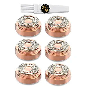 tuokiy Replacement Heads for Flawless Gen 2, Double Ring, 6-Pack