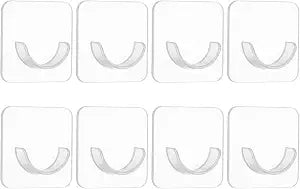 uxcell 8 Pack Shower Rod Holder, 0.87 Inch Adhesive Shower Curtain Rod Holder No Drilling Shower Rod Holders for Bathroom Bedroom, Clear(Rod Not Included)