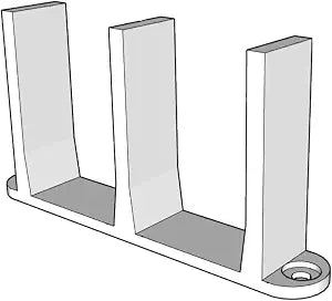Sliding Closet Door Floor Guide Bracket | Universal Fit for 1-3/8" Width Bypass Doors (Single Unit, White) | Grovers Home Solutions